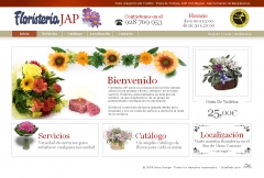 Web de la floristeria jap (www.floristeriajap.com)