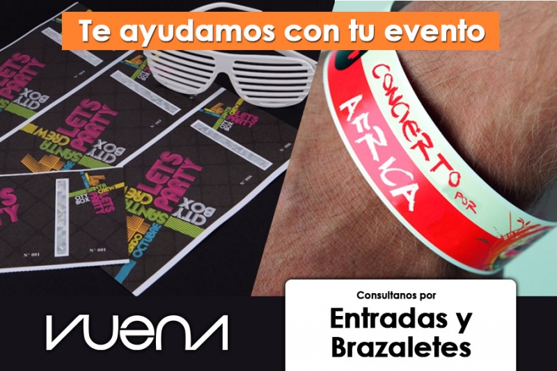 entradas y brazaletes para eventos