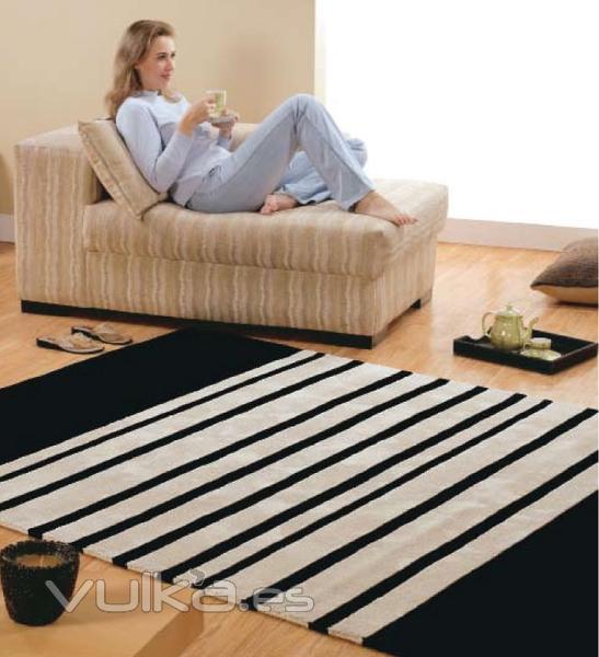 Alfombra de lana modelo Series Black & White, de Felix Belso.