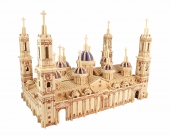 Puzzle de madera 3d basilica del pilar incluye instrucciones edad recomendada 10+