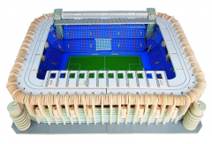 Puzzle de madera 3D Campo de fútbol del Madrid. Incluye instrucciones. Edad recomendada 10+
