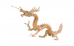 Puzzle de madera 3d dragon incluye instrucciones edad recomendada 8+