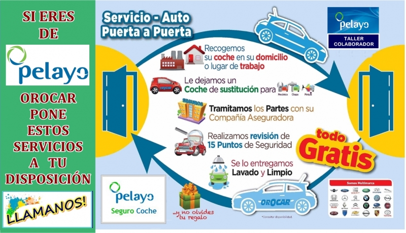 Talleres Orocar, Servicio Auto-Puerta a Puerta, Coche de Sustitucin Gratis, Revisiones y Mantenimie