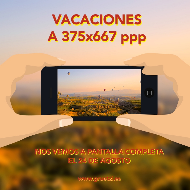 Creatividad y diseño del anuncio de las vacaciones de verano de la agencia de publicidad Gruetzi