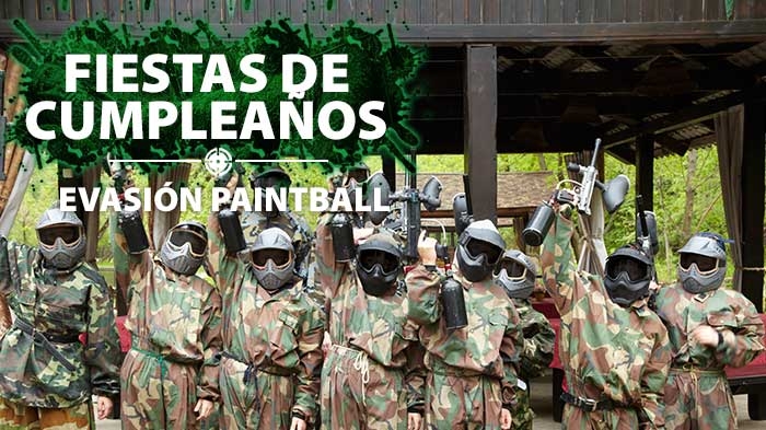 Evasion Paintball Madrid. Paintball desde 15 EUR en Madrid. Paintball para fiestas de cumpleaos