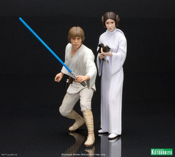 Pack de 2 Estatuas ARTFX+ Luke Skywalker & Princesa Leia 15 y 16 cm