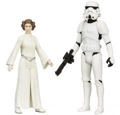 Figuras luke skywalker (stormtrooper disguise) & princesa leia (episodio iv) 10 cm