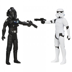Figuras stormtrooper & piloto tie (rebels) 10 cm