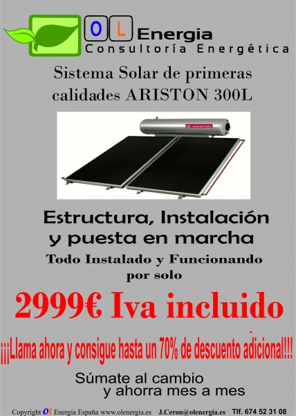 Placas solares fotovoltaicas por 2999EUR iva incluido