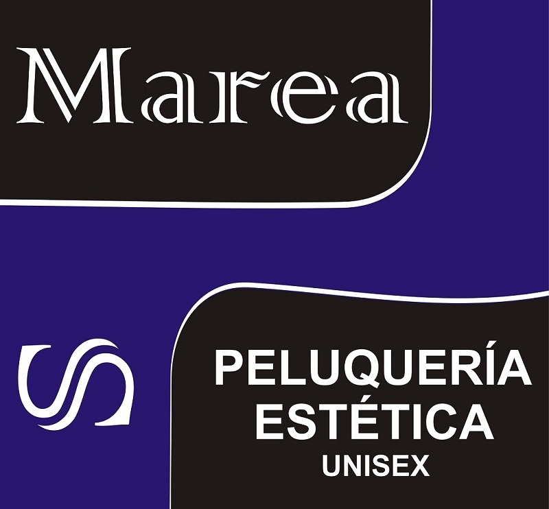 Logo de Marea estilistas inspirado en el azul del mar y olas de Playa de San Juan de Alicante