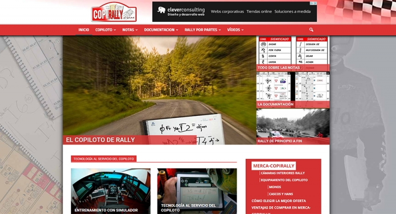 Proyecto de gestión íntegra de web dedicada a los copilotos de rally