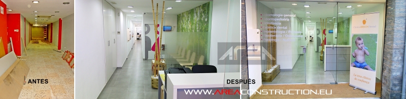 Antes y despus. Reforma Clnica Broch Dental, Area Construction Technology, Barcelona