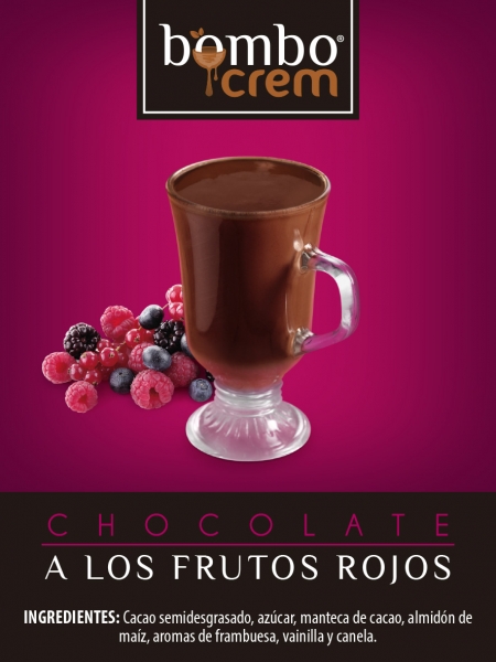 chocolate a la taza frutos rojos sobre 30gr