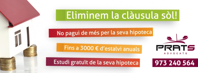 Si tiene una clusula suelo en su hipoteca est perdiendo dinero. Llmenos.