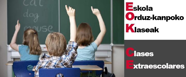 Eskola orduz-kanpoko klaseak ikastetxean /Clases extraescolares en el cole 