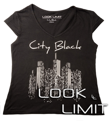 Camiseta City Black estilo chica