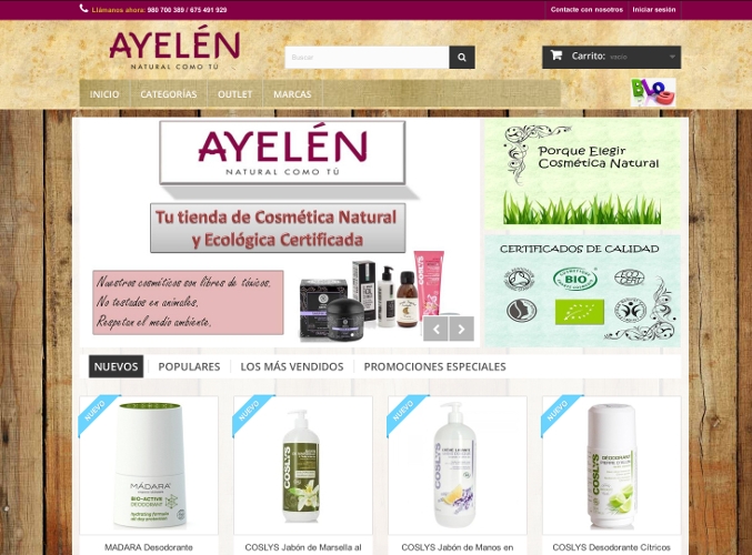 Proyecto Tienda de cosmetica natural