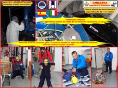 Formacion practica seguridad manejo de gases, en interior del telescopio