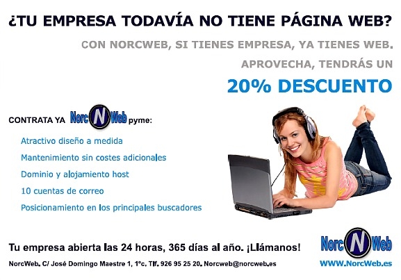 Oferta de creación de página web de NorcWeb 670391115