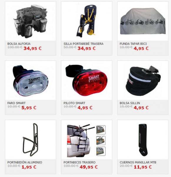 Outlet accesorios bicis online