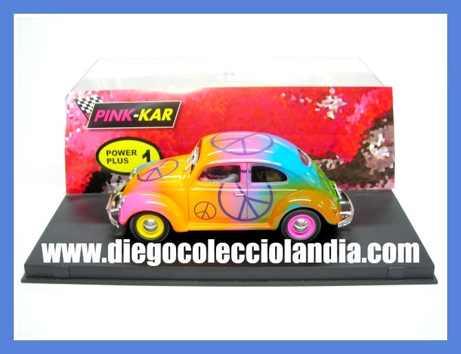 VW BEETLE  HIPPY DE PINK KAR REF/ CV047 . www.diegocolecciolandia.com . TIENDA SLOT MADRID ESPAA