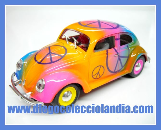 VW BEETLE  HIPPY DE PINK KAR REF/ CV047 . www.diegocolecciolandia.com . TIENDA SLOT MADRID ESPAÑA