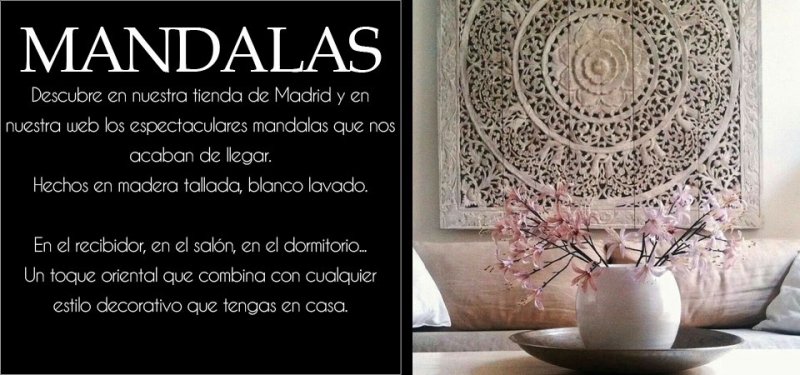 Mandalas: Espectaculares cuadros orientales tallados en madera. 