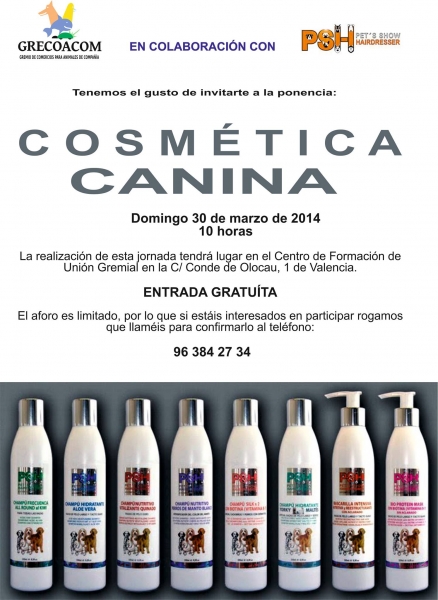 Talle de Cosmetica Canina en Valencia, GRECOACOM