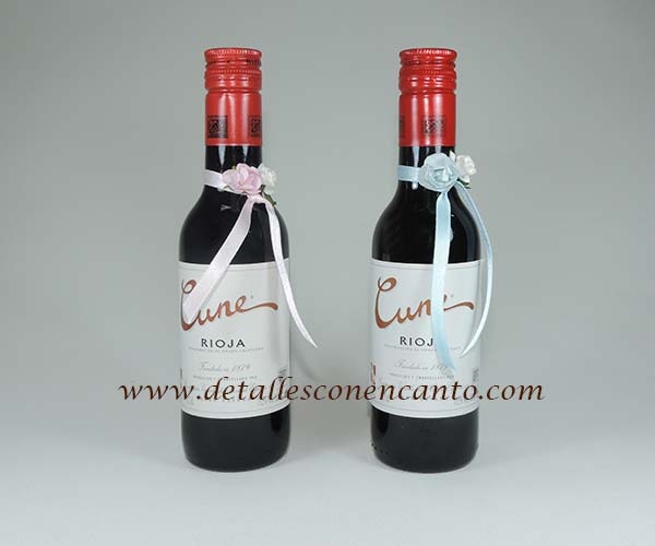 Botellas vino, bautizo, boda y comunin Detalles con Encanro