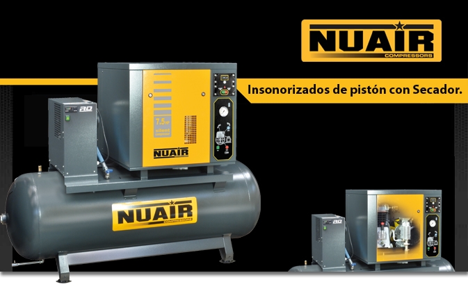 nuevos compresores insonorizados Nuair de Piston con secador