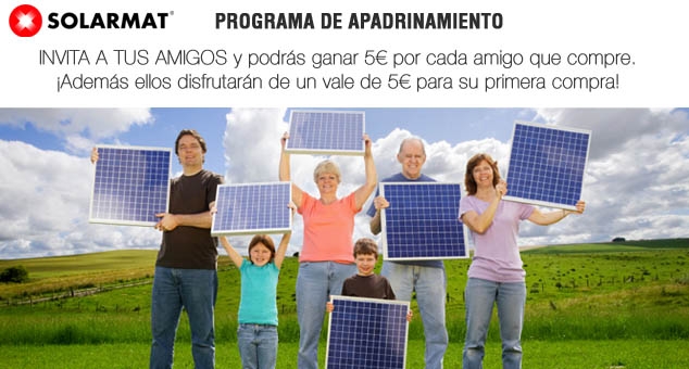 Programa de apadrinamiento SOLARMAT: recomiendanos y obten tu descuento!