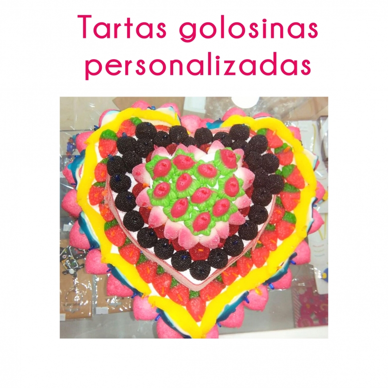 Tarta de golosinas corazn (se realizan tambin bajo encargo)