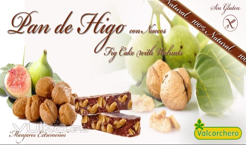 Pan de Higo con Nuez apto para celiacos tambien-Bombones Valcorchero