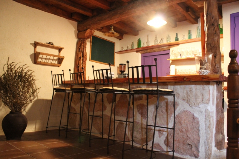 La Casona de Castilnovo - Hotel Rural Gay - Segovia Madrid - Bodega con sala de estar y chimenea...