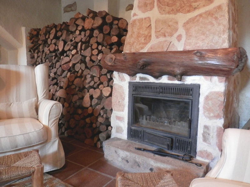 La Casona de Castilnovo - Hotel Rural Gay - Segovia Madrid - Bodega con sala de estar y chimenea...