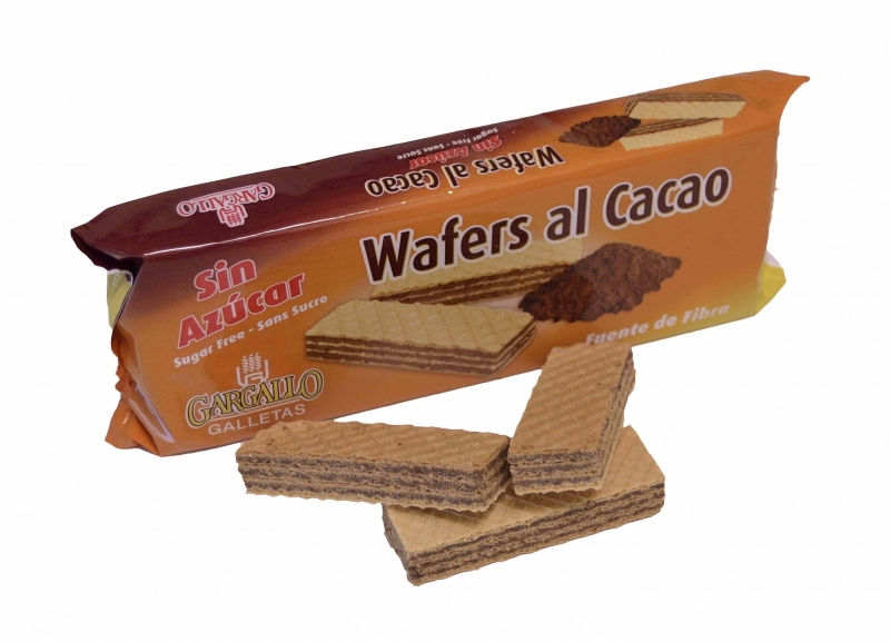 Wafer sin azcares aadidos choco 200 gr.