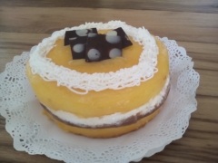 Tarta mango y nata