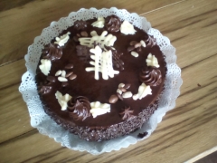 Tarta tres chocolates
