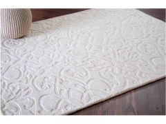 Alfombra de lana riga ivory, grabados en color marfil de felix belso