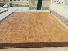 Hormigon impreso alicante efecto madera