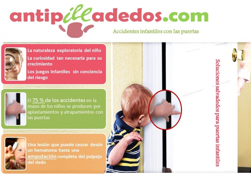 infografa de seguridad infantil para evitar accidentes infantiles con las puertas 