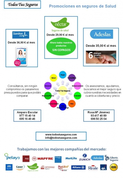 Informacin de los seguros de salud que actualmente tienen promocin.