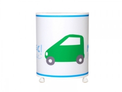 Lampara de mesilla, o sobremesa, infantil bugui twingo diseno de coches en pantalla cilindrica