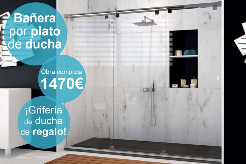 Oferta de cambio de baera por ducha en San Sebastin