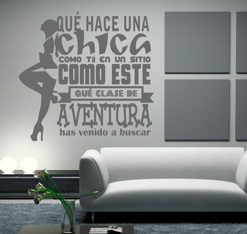 Vinilo decorativo con letras de canciones