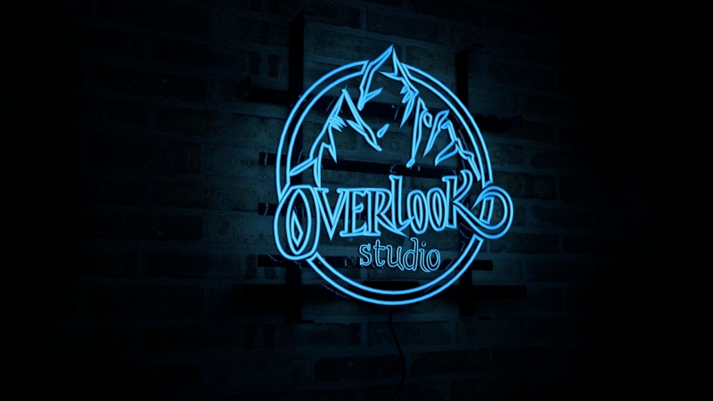 logotipo en 3d de la productora audiovisual www.overlookstudio.es