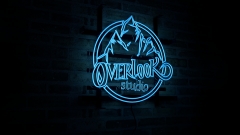 Logotipo en 3d de la productora audiovisual wwwoverlookstudioes