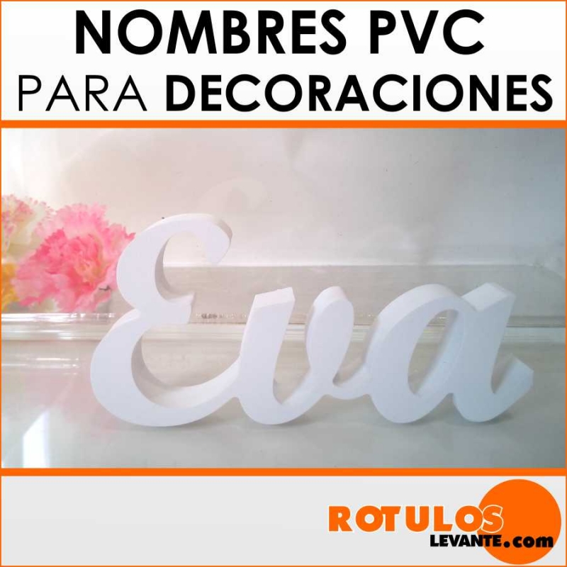 Letras en pvc blanco