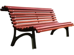 Banco urbano de madera tropical mod barroco 2 m