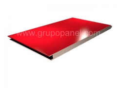 Panel sandwich fachada nucleo de poliuretano, liso cara exterior